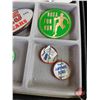 Image 15 : Collector Combo : Pin Collection ~ Large Selection & Variety (46) with Display Box / Glass Lid (Must