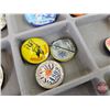 Image 8 : Collector Combo : Pin Collection ~ Large Selection & Variety (46) with Display Box / Glass Lid (Must