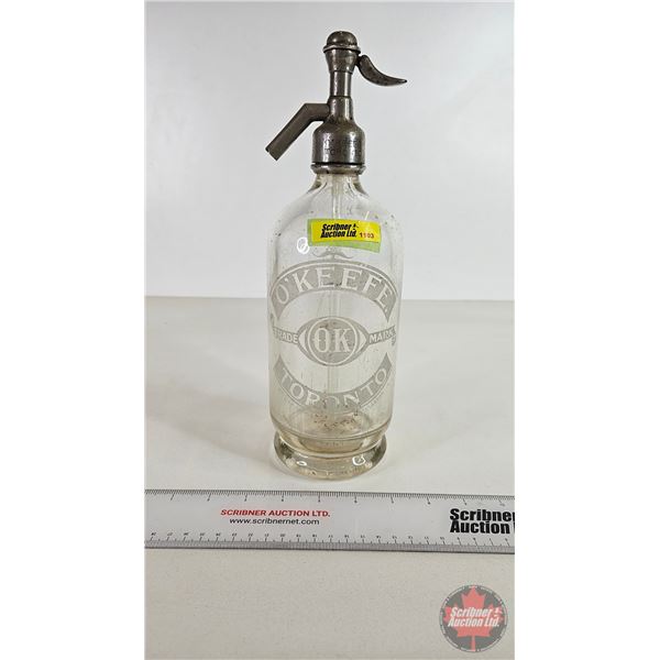 Seltzer Bottle "O'Keefe Toronto" (12"H)