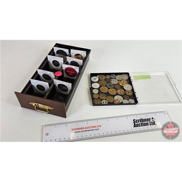 Vintage Token Collection - Variety (Incl: NY Subway, Gaming, Bus, etc) (with Slide Sorter) (Must See