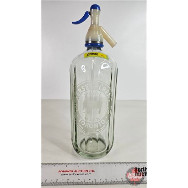 Seltzer Bottle "NU JERSEY-CREME CO. TORONTO"  (12-3/4"H)