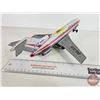 Image 5 : Tin Toy : Airplane "Boeing 727" (Batt Op) (Japan) (12-1/2"L)