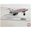 Image 7 : Tin Toy : Airplane "Boeing 727" (Batt Op) (Japan) (12-1/2"L)