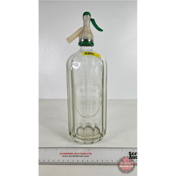 Seltzer Bottle "MAGDA Soda Water Toronto" (13"H)