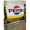 Image 15 : Large Double Sided PEPSI Light Up Outdoor Hanging Sign with Pole (Embossed Lenses) (Sign Measures: 5