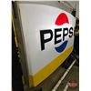 Image 4 : Large Double Sided PEPSI Light Up Outdoor Hanging Sign with Pole (Embossed Lenses) (Sign Measures: 5