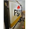 Image 9 : Large Double Sided PEPSI Light Up Outdoor Hanging Sign with Pole (Embossed Lenses) (Sign Measures: 5