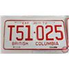 Image 2 : British Columbia Lic Plates (6) : 1970's & Collector Plate 2008 (6" x 12")