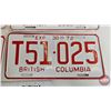 Image 3 : British Columbia Lic Plates (6) : 1970's & Collector Plate 2008 (6" x 12")