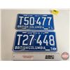 Image 1 : British Columbia Plates (2) : 1971 (6" x 12")