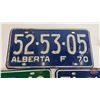 Image 2 : Alberta Lic Plates (5) : 1970; 1971; 1972; 1973; 1974 (6" x 12")