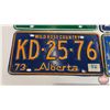 Image 5 : Alberta Lic Plates (5) : 1970; 1971; 1972; 1973; 1974 (6" x 12")