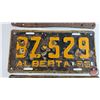 Image 3 : Alberta Lic Plates (3): - 1940 (5-1/2" x 12") - 1955 (Pair) (6" x 12")