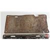 Image 6 : Alberta Lic Plates (3): - 1940 (5-1/2" x 12") - 1955 (Pair) (6" x 12")