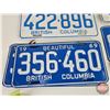 Image 10 : British Columbia Lic Plates (22) : 1960's-70's + (All Matching Sets) (See Pictures for Styles / Type