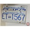 Image 4 : British Columbia Lic Plates (22) : 1960's-70's + (All Matching Sets) (See Pictures for Styles / Type