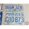Image 5 : British Columbia Lic Plates (22) : 1960's-70's + (All Matching Sets) (See Pictures for Styles / Type