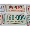 Image 6 : Saskatchewan Lic Plates (26) : 1950's-60's-70's (All Matching Sets) (See Pictures for Styles / Types