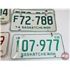 Image 8 : Saskatchewan Lic Plates (26) : 1950's-60's-70's (All Matching Sets) (See Pictures for Styles / Types