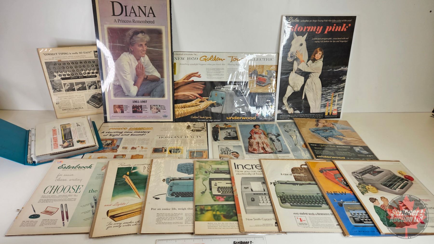 Newspaper Magazine Clippings Mounted Wrapped Binder Typewriter newspaper-magazine-clippings-mounted-wrapped-binder-typewriter
