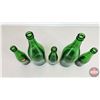 Image 8 : KIST Bottles (Green) (5) (White ACL) (Tallest Measures: 11-3/4"H)