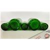 Image 9 : KIST Bottles (Green) (5) (White ACL) (Tallest Measures: 11-3/4"H)