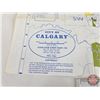 Image 11 : Calgary Theme Ephemera Grouping :  (Stampede Cartoon Book 1949 ; Stampede 1954 Sticker; 1986 City Ma