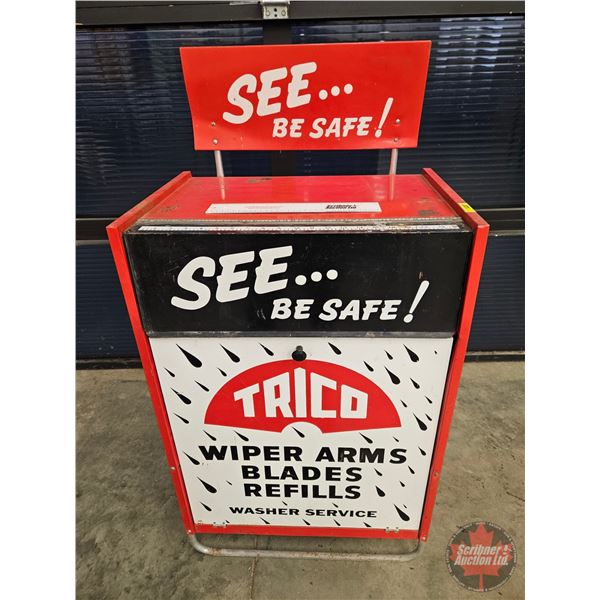Tri-Co Windshield Wipers : Service Station Cabinet/Cart (Wheeled) (With Contents) (44-1/2"H x 23"W x