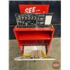 Image 4 : Tri-Co Windshield Wipers : Service Station Cabinet/Cart (Wheeled) (With Contents) (44-1/2"H x 23"W x