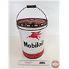Image 1 : Mobil Oil Five-Gallon Pail w/Lid (15-1/2"H x 12"Dia)