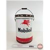 Image 2 : Mobil Oil Five-Gallon Pail w/Lid (15-1/2"H x 12"Dia)