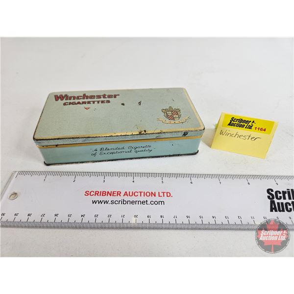 Winchester Cigarettes Tin (1-1/2"H x 6"W x 3"D)