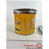Image 3 : Black Cat Tins (2): - Cigarette Tin (1/2"H x 6"W x 4-1/2"D) - Tobacco Tin (4-1/4"H x 4-1/2"Dia)