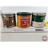 Image 4 : MacDonald's Tobacco Tins (3) (Largest Measures: 4-1/4"H x 4-1/2"Dia)