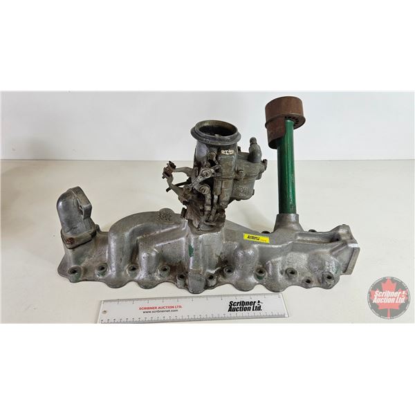 Ford Flathead V-8 Intake Manifold & Carburetor (11"H x 22"L)