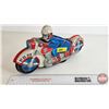 Image 2 : Vintage Friction Tin Toy "Patrol Police" Motorcycle (HAJI Japan) (7"H x 2-1/2"W x 13-1/2"L)