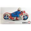 Image 5 : Vintage Friction Tin Toy "Patrol Police" Motorcycle (HAJI Japan) (7"H x 2-1/2"W x 13-1/2"L)