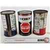 Image 4 : Oil Cans (3) : Varcon; Viceroy; Triton (6-1/2"H x 4"Dia)