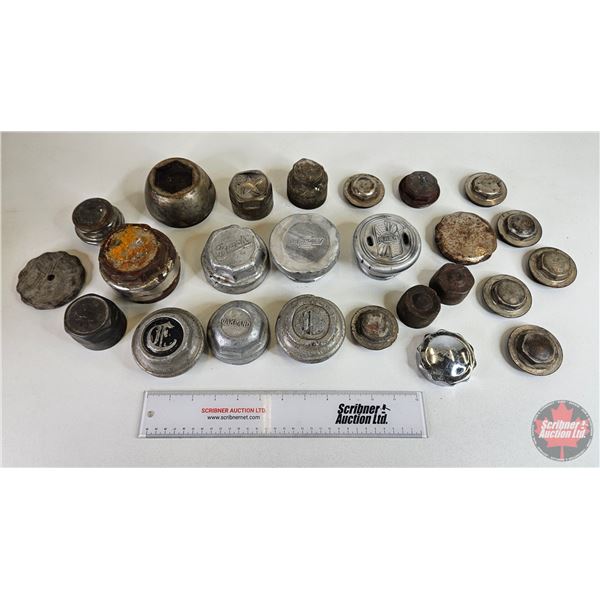 Vintage Vehicle Grease Caps & Rad Caps (Variety) (Incl. Buick; Chevrolet; Nash; Oakland; etc)
