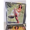 Image 4 : Pin-Up Girl Prints (4) (on Back Boards)  (Back Boards 12" x 10")