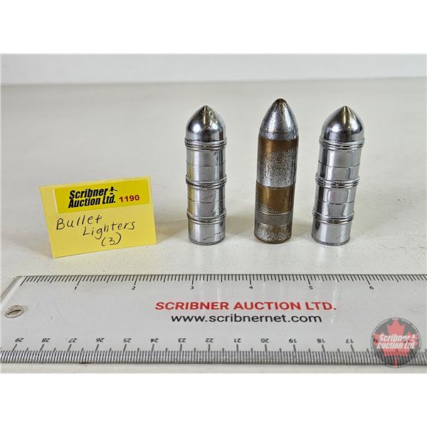 Bullet Lighters (3) (Longest Measures: 2-7/8")