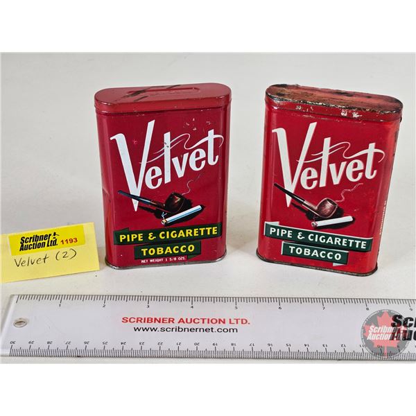 VELVET Pocket Tins (2) (4-1/2"H x 3"W x 1"D)