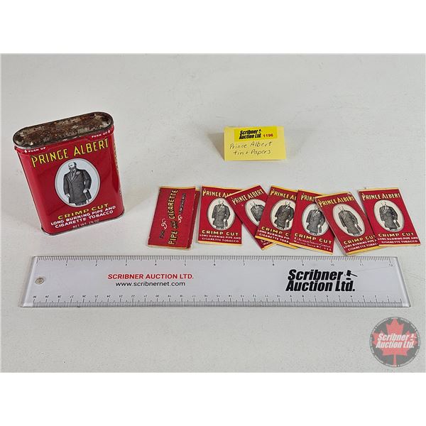 Prince Albert Pocket Tin & Rolling Papers (7pks) (4-1/4"H x 3"W x 1"D)