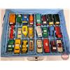 Image 4 : Matchbox Carrier w/Variety of Hotwheels, Matchbox, Lesney, Ertl & Johnny Lightning (48) (Carrier Mea