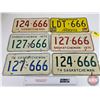 Image 1 : License Plates (6) : Saskatchewan (5) & Alberta "666" (6" x 12")