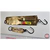 Image 1 : Hanging Scales (2) : Salter Pocket Scale & Ketchum's Improved "Cow Testing Only" Scale (Largest Meas