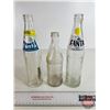 Image 1 : FANTA Bottles (3) : Clear Blue/White ACL, Clear Black/White ACL & Clear Embossed  (Tallest Measures 