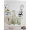 Image 6 : FANTA Bottles (3) : Clear Blue/White ACL, Clear Black/White ACL & Clear Embossed  (Tallest Measures 