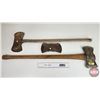 Image 1 : Double Headed Axes (2) w/ Extra Axe Head (Longest Measures : 36"L)