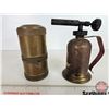 Image 3 : Brass Coin Bank w/ Small Brass Blow Torch (Blow Torch Measures : 5-1/2"H)